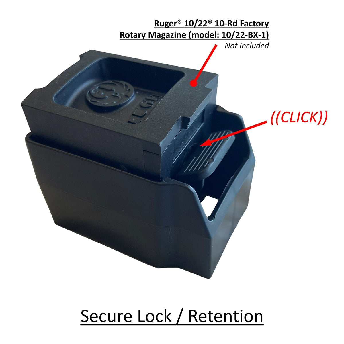 Magazine Carrier | Fits Ruger® 10/22® Factory 10-Rd. Rotary Magazine | 1-Each