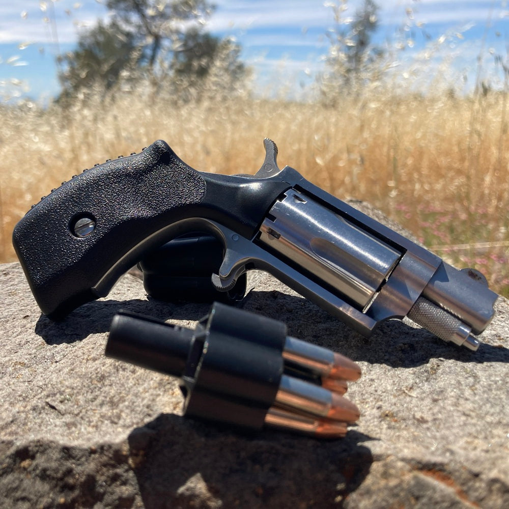 Grips for North American Arms (NAA) .22WMR/.22Magnum revolvers, Plastic and Rubber, Color: Black